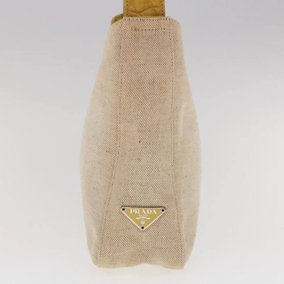 PRADA Shoulder Bag Canvas Beige Auth ac2659 - Picture 3 of 16